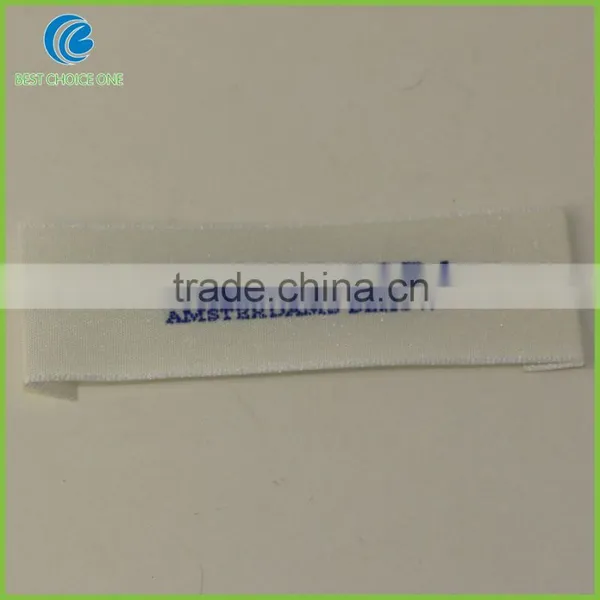 High Grade Custom Woven Labels For Clothing Center Folded Woven Tags photo-3