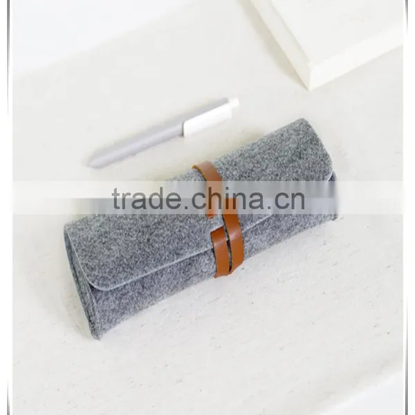 Carrying Circle Zipper Packing Roll Pencil Pouch,Glasses Packaging Pouches