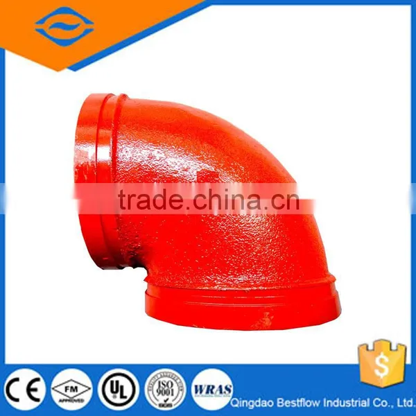 20% Discounted Electroplate Ductile Iron Pipe Fittings/Pipe Fitting Grooved Elbow