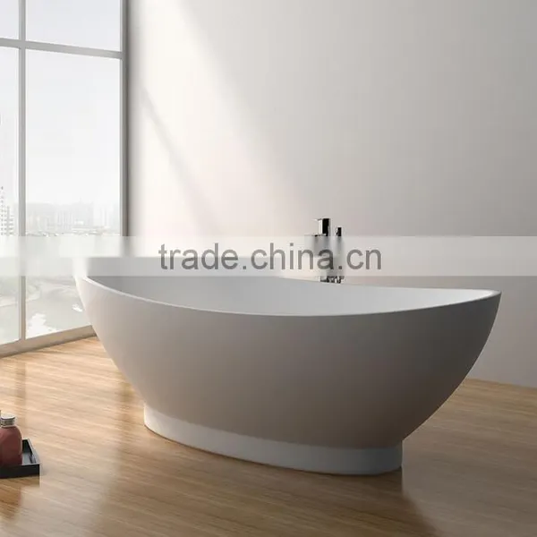 Resin Stone Japanese Soaking Tub Round Bathtub for Bathroom Furniture,freestanding Solid Surface Bathtub photo-2
