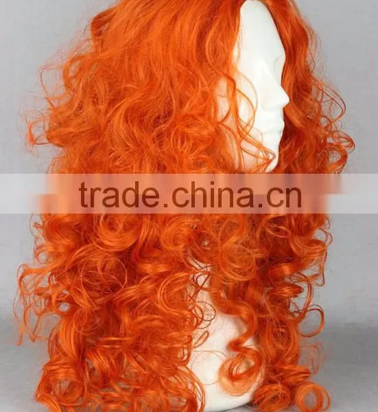 Cosplay Synthetic Costume Long Red Afro Curls Wig N379 photo-3