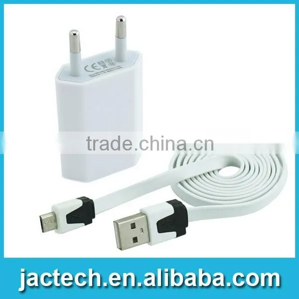 2 in 1 Usb Charger Usb Cables For Iphone 5s/6s 1A EU Plug Wall Charger photo-3