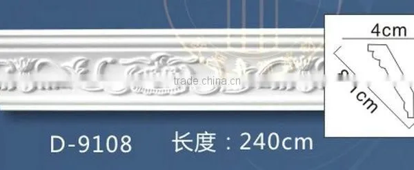 Polyurethane PU Foam Crown Molding / PU Ceiling Decorative Cornice for Interior Decoration From Henan Factory pu Cornice photo-2