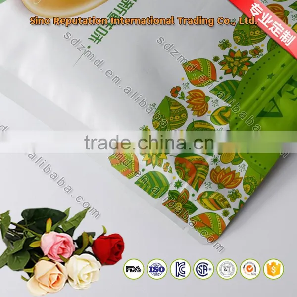Hot Selling Laminated Plastic Tea Packaging Heat Zipper Top Bag / Stand up Pouch photo-3