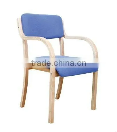 Zhejiang Amazon Best Selling Simple Wooden Visitor Chair With Armrest