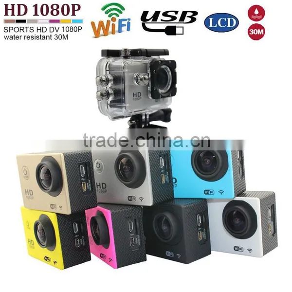 HD 1080P Sport Action Camera DV Car DVR WIFI H.264 170degree Fish Eye Lens 2inch Screen photo-6