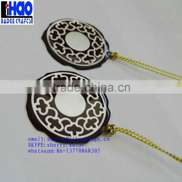 Metal Hang Tag ,epoxy Tag With Gold Bungee Cord photo-3