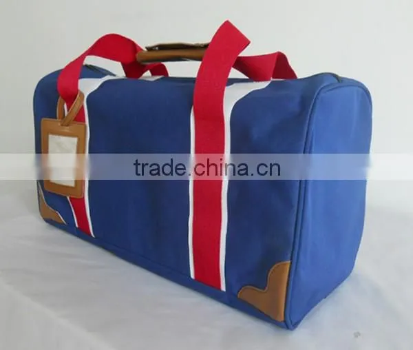Fashion Denim Blue Canvas Duffel Bag photo-2