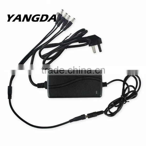 12V 4A 60W DC Power Supply With 8 Way CCTV Power Splitter Cable