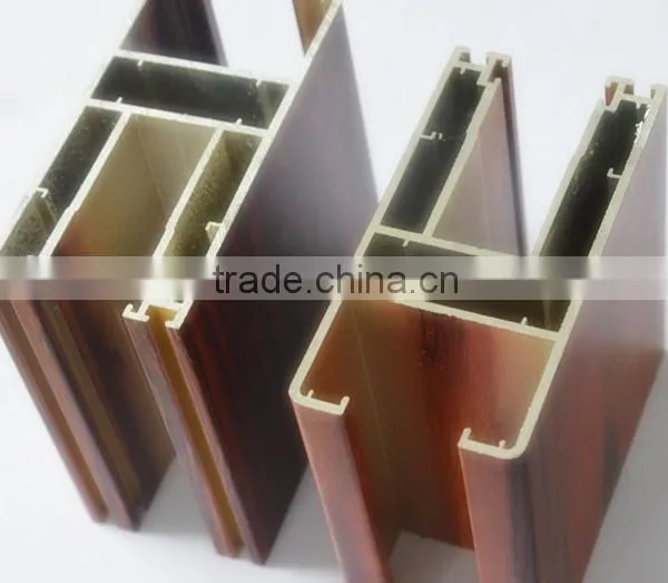 All Kinds of Double Deck Glass Aluminum Alloy Wood Grain Finished Windows photo-4