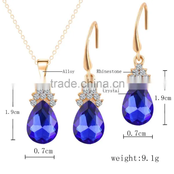 Online Shonp China Wedding Earring and Necklace Set White Cubic Zircon Stone Jewelry photo-2