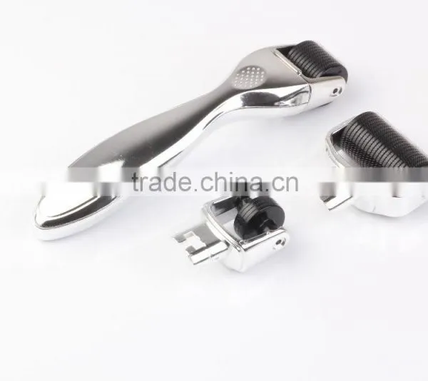 Silver 3 in 1 Microneedles Derma Roller for Hair Loss Treatment photo-3