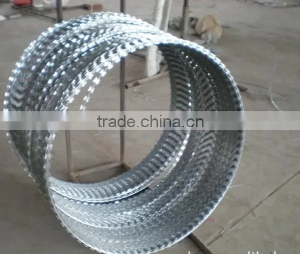 Dia 500mm Double Concertina Razor Barbed Wire Cross Razor Concertina Razor Barbed Wire(2.0-2.5mm) photo-3