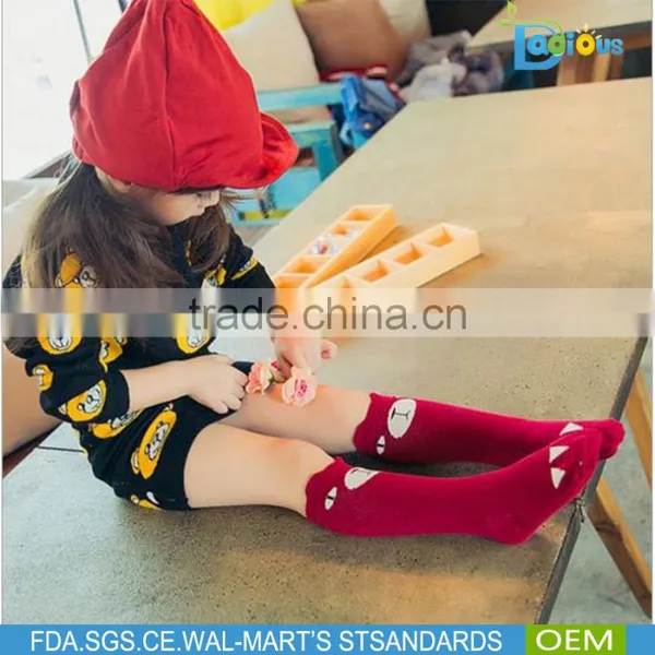 100% Organic Cotton Tight Funny Knee High Socks Kids Christmas Socks photo-2