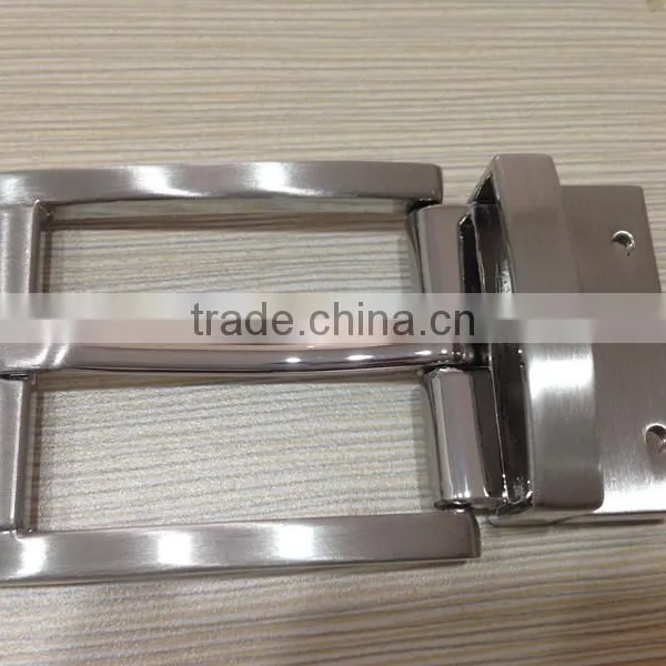 Customized High Quality Men Simple Pin Metal Belt Buckle 35mm Reversible Pin Belt Zinc Alloy Belt Buckle photo-4
