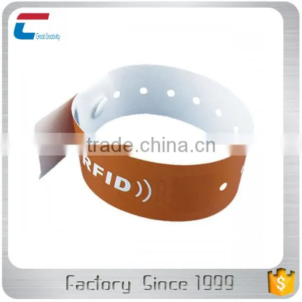Disposable Paper NFC Bracelet Adjustable Soft PVC RFID Wristband photo-3