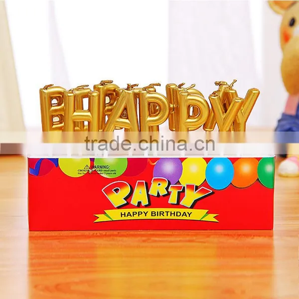 Golden Letter Candle for Birthday photo-6