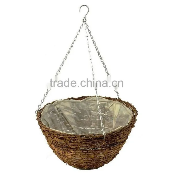 Planter Fiber Handcraft Decorative Hanging Basket Hanging Plant Pots photo-2