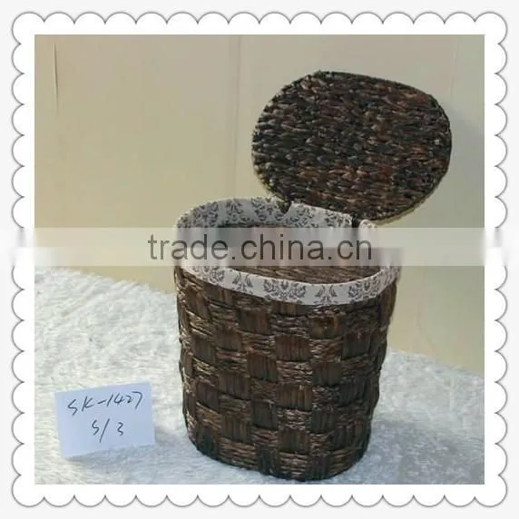 Wholesale Willow Basket With Plastic Linner and Leather Handles photo-2