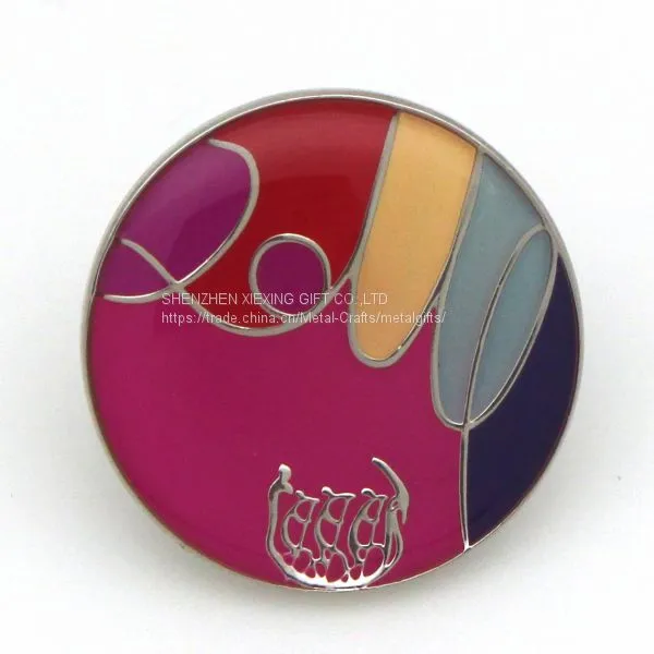 Promotion Custom Metal Company Logo Pin Round Name Button Badge photo-2