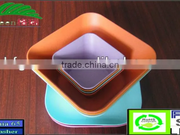 Anhui Factory Square Bamboo Fiber Tableware Set photo-2