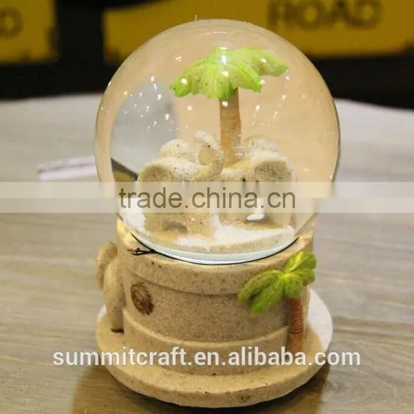 Imitation Stones Frosted Elephant Figurine Funny Animal Snow Globes photo-3