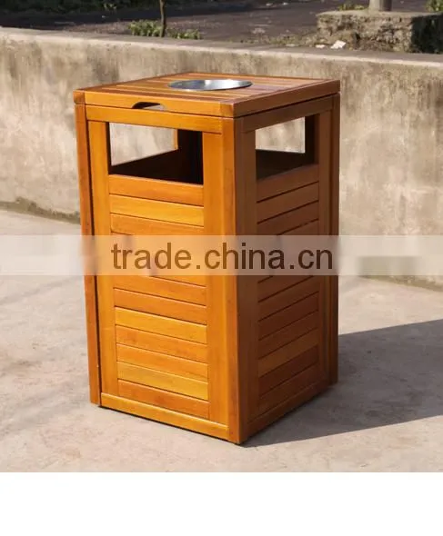 Arlau Outdoor Park Wood Garbage Bin photo-2