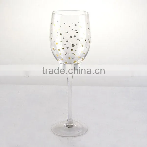 High Quality Wine Glass Set With Star Decal photo-4