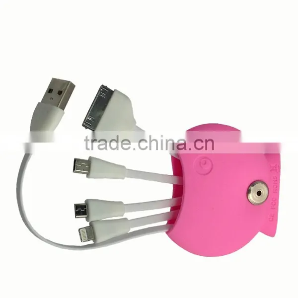 4 in 1 USB Sync Data Charger Cable Key Chain Ring For Iphone Samsung Android photo-2