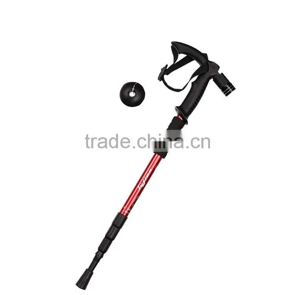 Telescope Walking Stick With Flashlight 5 LED, Aluminum 6061, 4 Sections, SZ19001 photo-2