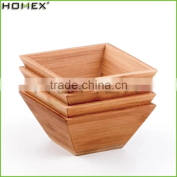 Flexible Use Bamboo Serving Bowl for Kitchen Homex-BSCI photo-5