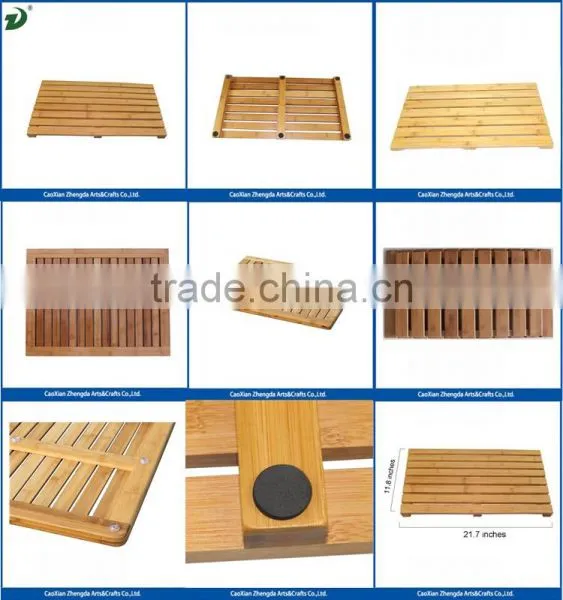 Fancy Bamboo / Wooden Bath Mat / Shower Floor / Shoe Tray photo-6