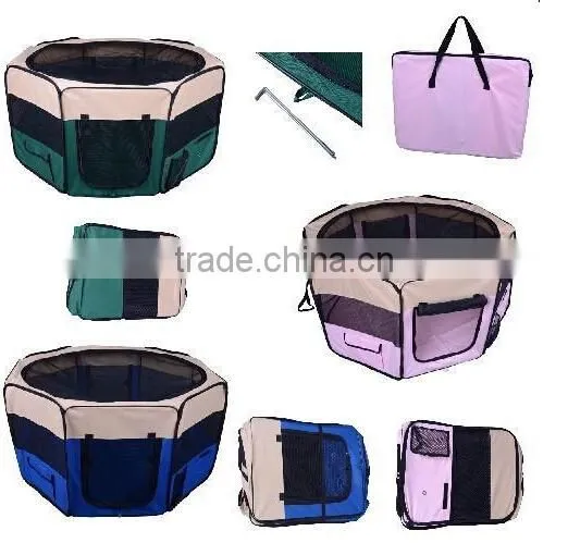 462716 190T Polyester With PVC Coating Folding Pet Tent Playpen Dog Fence Puppy Kennel Folding Exercise Play photo-4