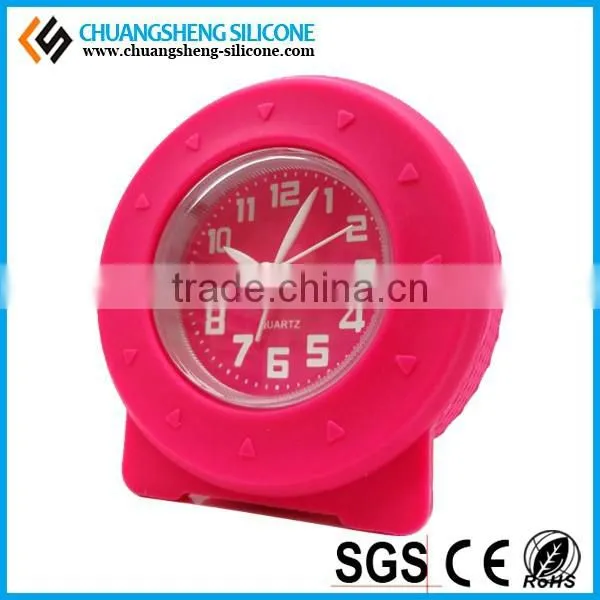 Candy Color Desktop Clock, Sun Shape Clocks, Silicone Table Clock photo-3