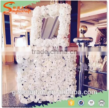 10SQM Fake Flower White Flower Artificial Flower Wall for Wedding Decoration photo-2