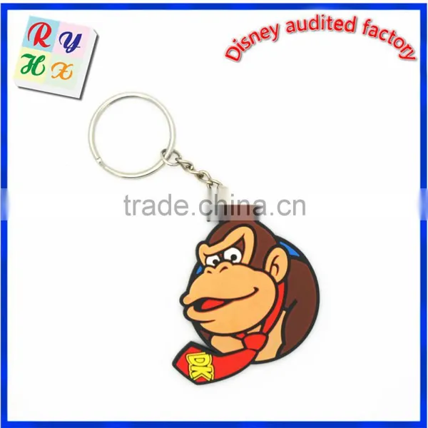 Hot Products 2017 Cartoon Characters Customer PVC Keychain Silicone Keyrings photo-2