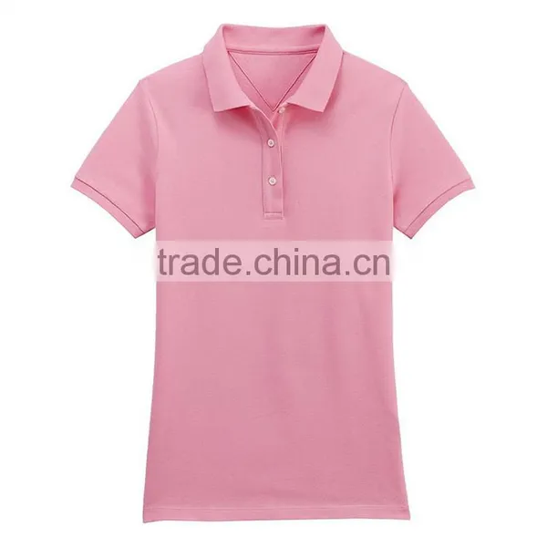 Wholesale Latest Slim Fit Blank Polo Shirts Cheap Plain Girls Tshirt photo-2