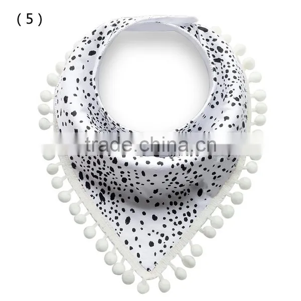 S17223A Soft Organic Cotton Baby Bandana Drool Bibs With Pom-Pom photo-6