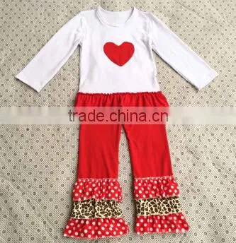 Autumm Baby Clothes Set Beautiful Kids Clothes Boutique Valentine's Day Girls Outfits photo-2