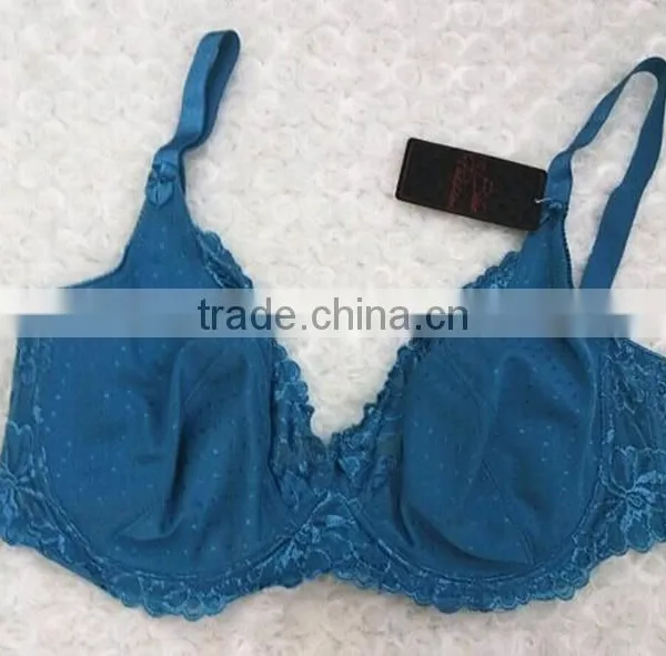 Solid Color Fancy Sexy Fat Women Wholesale Plus Size Bras in High Quality photo-2