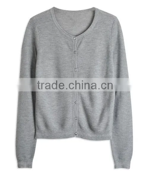 Small Button Front Open Knitting Women's Cardigan Sweaters for Wholesale photo-6