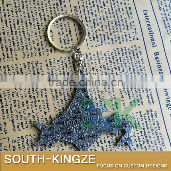 Japan Hokkaido Map Metal Alloy Keychain photo-4
