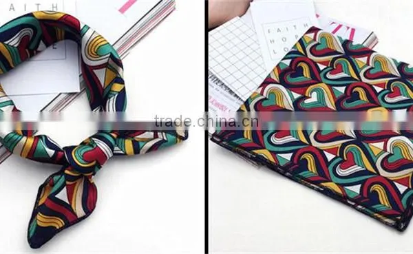Women Digital Print Custom Design Silk Scarf photo-5