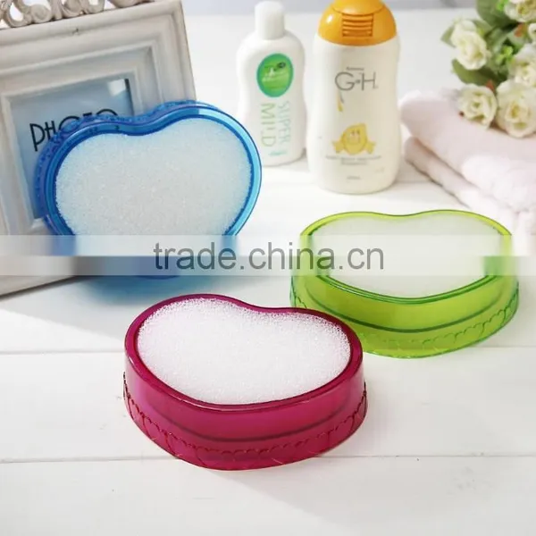 customized plastic heart shape soap dish/case/holder