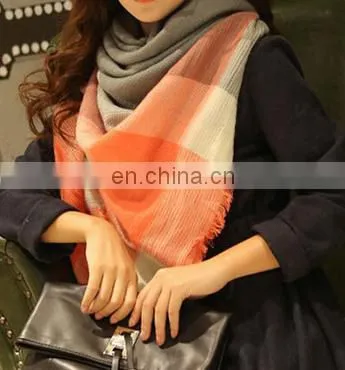 Square Cotton Scarf Tartan Shawls Neck Scarves Women Warmer Fashion Crossing Scarf photo-2