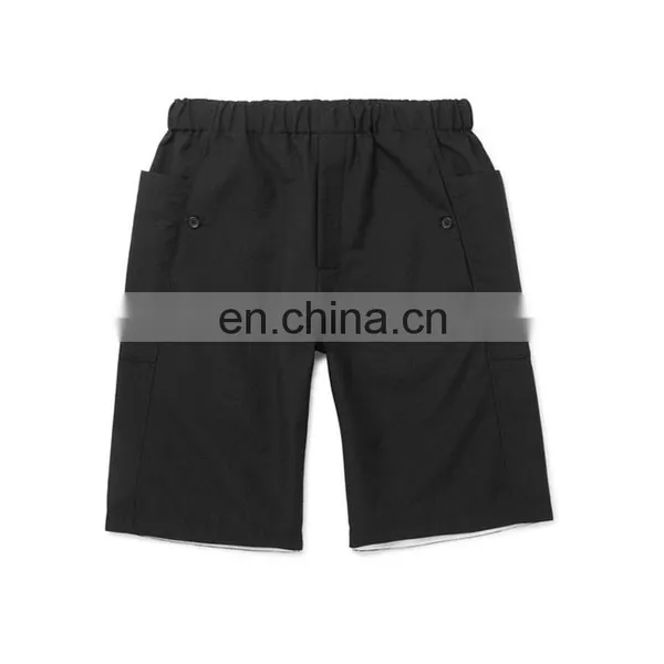 Newest Fashion Design Classic Style Danes Black Virgin Cotton Drawstring Shorts photo-4