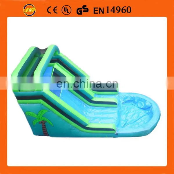 Green Inflatable Slide With Pool ,green Inflatable Water Slide