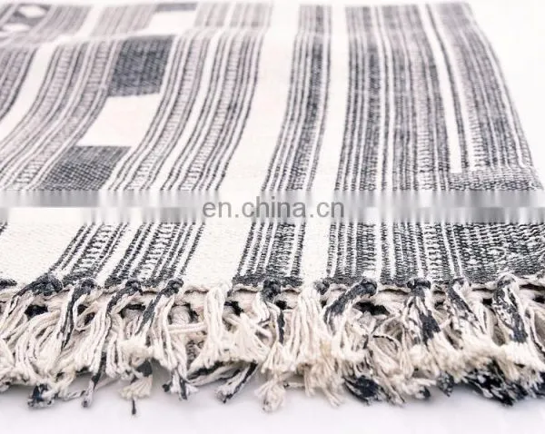 Indian Beautiful Home Decor Hand Block Print Rug Woven Cotton Carpet Bohemian Floor Mat photo-2
