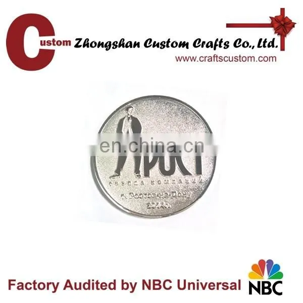 Factory Price OEM Brand Custom Metal Challenge Silver Coin photo-3