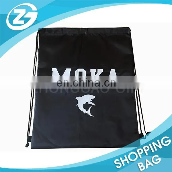 Small Size Cheap New Year Promotion Black Polyester Draw String Backpacks for Kids photo-2